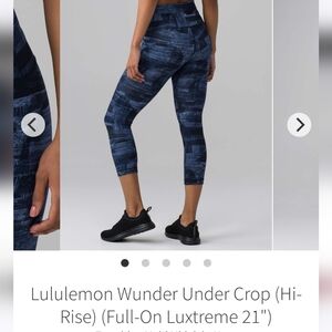 Lululemon wonder under crops